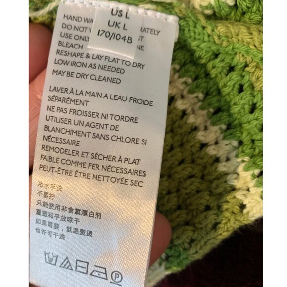 Free People Beach June Striped Fauxchet Sweater Halter Top Womens Size Large - Picture 8 of 9